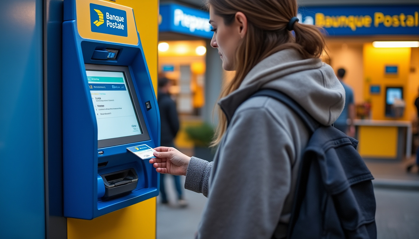Illustration: Comment se déroule un retrait au distributeur de La Banque Postale ?